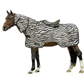 HKM Vliegenuitrijdeken -Zebra- wit/zwart 215