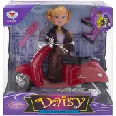 Playtime Meisjespop + scooter rood en toebehoren