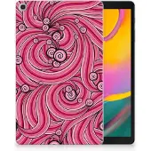 B2Ctelecom Samsung Galaxy Tab A 10.1 (2019) Tablethoes Swirl Pink