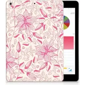 B2Ctelecom Apple iPad 9.7 2018 | 2017 Siliconen Hoesje Pink Flowers