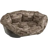 Ferplast hondenmand met kussen "SOFA' 10", gemaakt van wasbaar katoen, comfortabel hondenbed