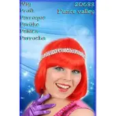 Partyxplosion Pruik Trendy Valley kort Rood