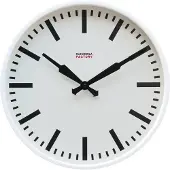 Cloudnola Fabriek Wit - Station Muur Klok - 45 cm – WandKlok - Artistiek Design