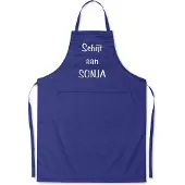 Kariban Mijncadeautje - Luxe schort - Schijt aan Sonja - blauw