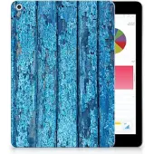 B2Ctelecom Apple iPad 9.7 2018 | 2017 Silicone Tablet Hoes Wood Blue