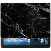 B2Ctelecom Lenovo Tab E10 Tablet Back Cover Marmer Zwart - Origineel Cadeau Vader