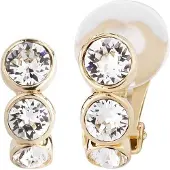 Traveller oorclips - met Swarovski Crystal - 22ct verguld - #155804