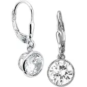 Trendjuwelier huiscollectie TFT Oorhangers Zirkonia Zilver Gerhodineerd Glanzend