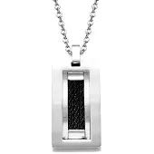Montebello Ketting Agon - Heren - 316L staal - 18 x 35 mm - 56 cm