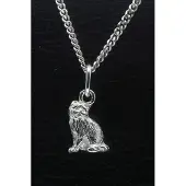 MOOYE ® - Collectie Zilveren Pers zittend klein ketting hanger