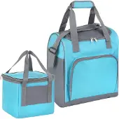 Basis - Sterke koeltas set - 25 + 10 Liter - Coolerbag Blauw