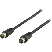 Microconnect Goobay Zwarte coaxkabel - rechte connectoren - 7,5 meter