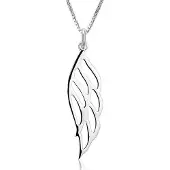 Montebello Ketting Lens - 925 Zilver Gerhodineerd - Vleugel - 10x35mm - 45cm