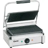 Bartscher Contactgrill Bartscher, enkel, geribbeld/geribbeld, 41(b)x20(h)x37(d), 230V/2200W