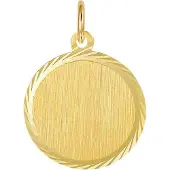 The Jewelry Collection Graveerhanger Gediamanteerd - Goud