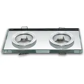 Groenovatie Inbouwspot (Dubbel), Vierkant, Glas, Chroom