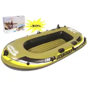 JILONG SunClub 07207-1 Opblaasbare boot „Fishman“ 218 x 110 cm, bruin