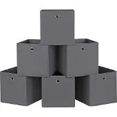 Songmics Opbergdozen met vingergat, non-woven stof, Grijs / 6