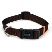 Beeztees nylon halsband Uni donkerbruin 48-70 x 25