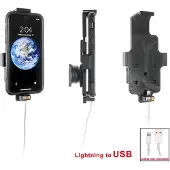 Brodit houder geschikt voor Apple iPhone X / XS Passieve houder. Originele Apple lightning naar USB kabel (met skin)