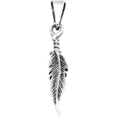 MOOYE ® - Collectie Zilveren Indianenveer klein kettinghanger