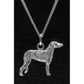 MOOYE ® - Collectie Zilveren Irish Wolfhound ketting hanger - groot