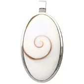 MOOYE ® - Collectie Zilveren Ovaal met oog van shiva kettinghanger