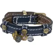 Happy house Riem halsband fashion blauw m 39-45cm
