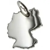 MOOYE ® - Collectie Zilveren Landkaart Duitsland ketting hanger
