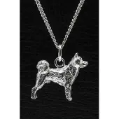 MOOYE ® - Collectie Zilveren Shika inu ketting hanger - groot