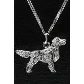 MOOYE ® - Collectie Zilveren Gordon setter ketting hanger - groot