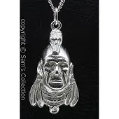 MOOYE ® - Collectie Zilveren Mohikaan indiaan ketting hanger