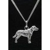 MOOYE ® - Collectie Zilveren Chesapeake bay retriever ketting hanger - groot
