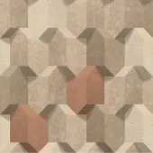 Dutch Wallcoverings Reflets 3D dessin beige/bruin beton (vliesbehang, grijs)