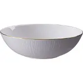 Tokyo Design Studio - Nippon White - Goude Rand Kom 21x6.3cm 1100ml Lijnen Wit Goud