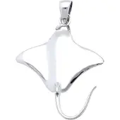 MOOYE ® - Collectie Zilveren Manta kettinghanger