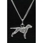 MOOYE ® - Collectie Zilveren Slovenky hrubostyohar met staart ketting hanger - groot