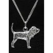 MOOYE ® - Collectie Zilveren Bloedhond ketting hanger - groot