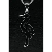MOOYE ® - Collectie Zilveren Ooievaar en ADO en Den Haag ketting hanger - groot