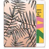 B2Ctelecom Apple iPad 10.2 | iPad 10.2 (2020) | 10.2 (2021) Siliconen Hoesje Leaves Grey