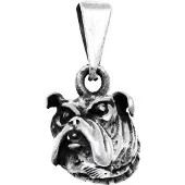 MOOYE ® - Collectie Zilveren Bulldog kop kettinghanger