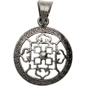 MOOYE ® - Collectie Zilveren Mandala fijn bewerkt bol kettinghanger