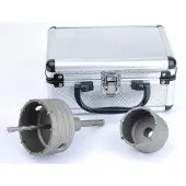 VDT Dozenboor Kroonboor 65+80 mm Aluminium koffertje