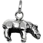 MOOYE ® - Collectie Zilveren Neushoorn kettinghanger