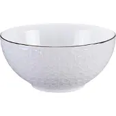 Tokyo Design Studio - Nippon White - Goude Rand Kom 15x7cm 550ml Strepen Wit Goud