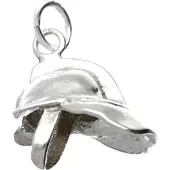 MOOYE ® - Collectie Zilveren Brandweerhelm met kin riem 3D kettinghanger