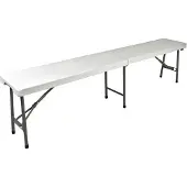 T4All Tuinbank - Inklapbare picknickbank - 180 cm - Wit
