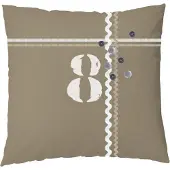 Stapelgoed Buttons - Sierkussen - Bruin - 50x50