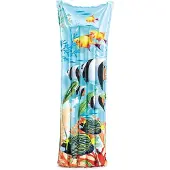 Intex luchtbed vissen 183 x 69 cm blauw