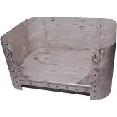 Lex & Max industrial hondendivan grijs 90x65cm